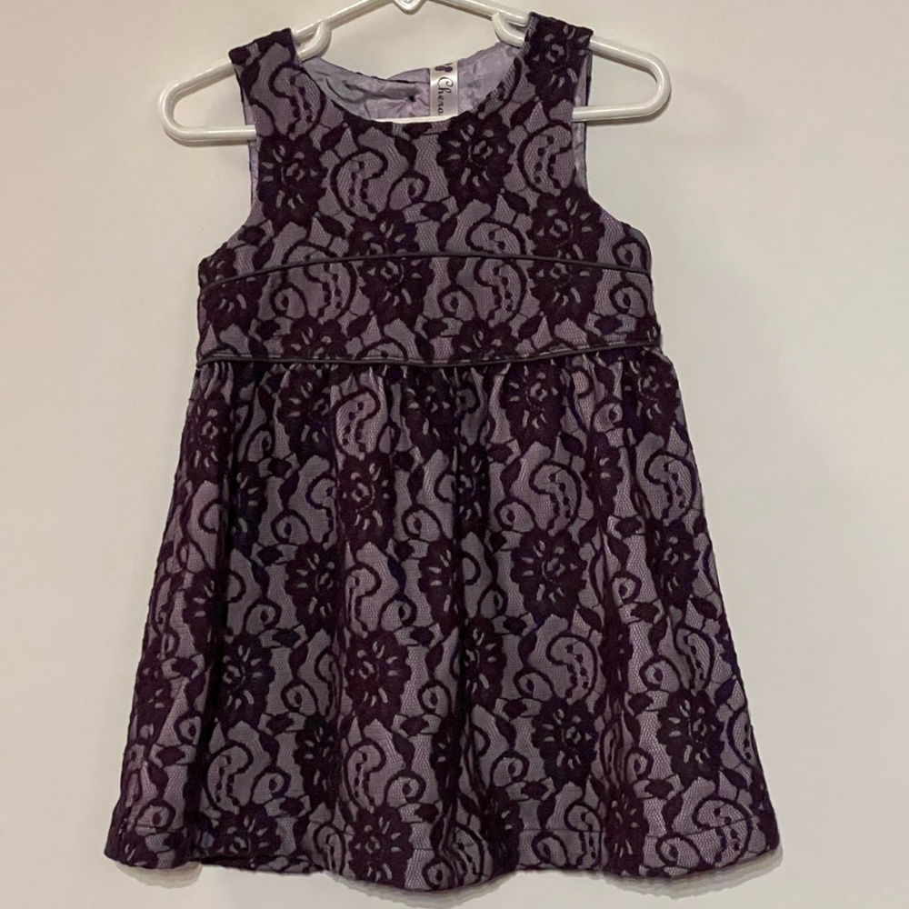 Wednesday Adams Vibes Purple Lace Dress